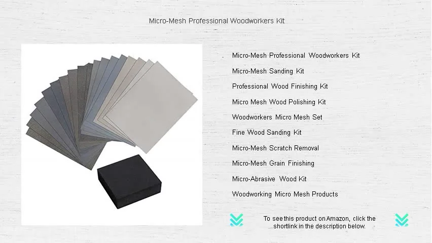 Micro-Mesh Professional Woodworkers Kit on Vimeo