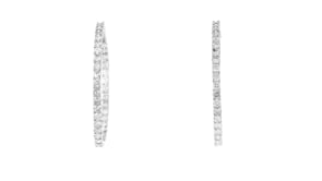 5.00 ct. t.w. Diamond Inside-Outside Hoop Earrings in 14kt White Gold