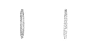 2.00 ct. t.w. Diamond Inside-Outside Hoop Earrings in 14kt White Gold