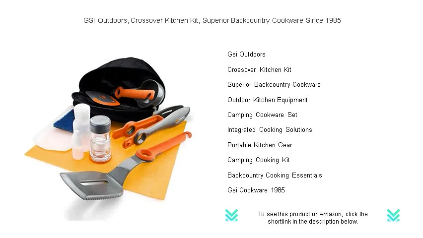 Kit De Cuisine GSI Outdoors Crossover - Léger, Compact, Parfait Pour Le Camping