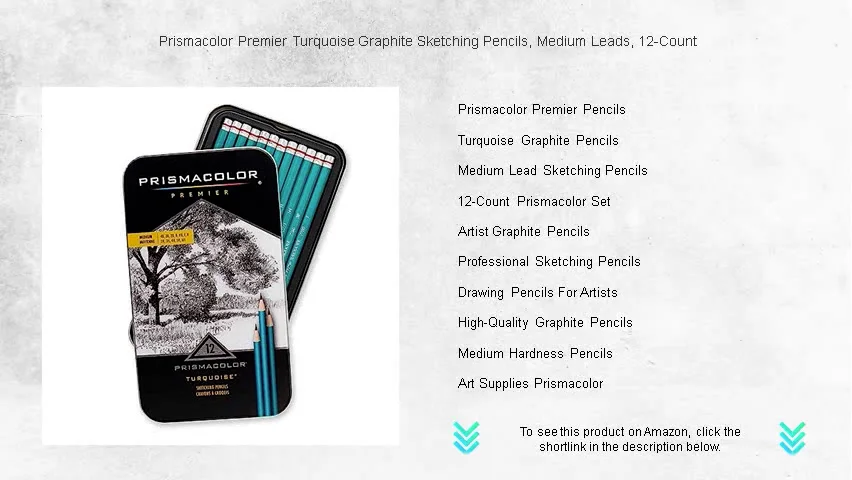 Prismacolor Premier Turquoise Graphite Sketching Pencils, Medium Leads ...