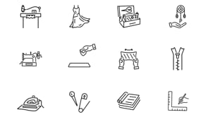 Animated Sewing Icons, an Outline Icon by Prosymbols (Thumbnail 7 of 7)