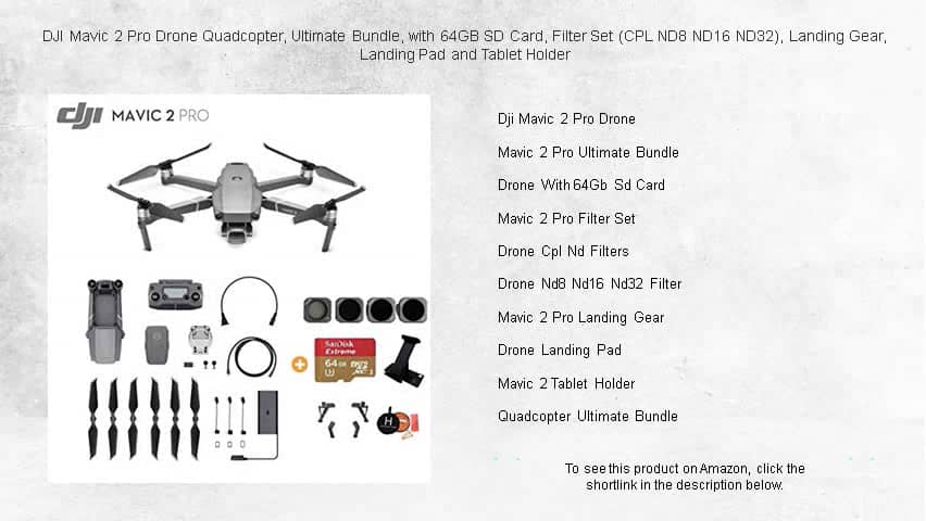 DJI Mavic 2 Pro Drone Quadcopter, Ultimate Bundle, with 64GB SD Card ...