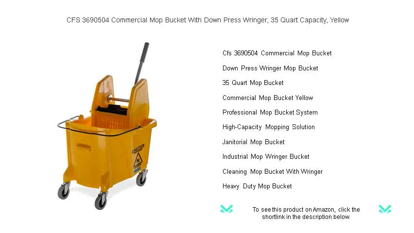 CFS 3690504 Commercial Mop Bucket With Down Press Wringer, 35 Quart ...