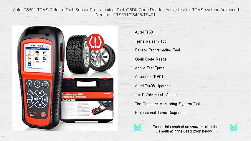 Autel TS601 TPMS Relearn Tool, Sensor Programming Tool, OBDII Code ...