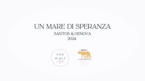 grafica com texto un mare di speranza e dois logos