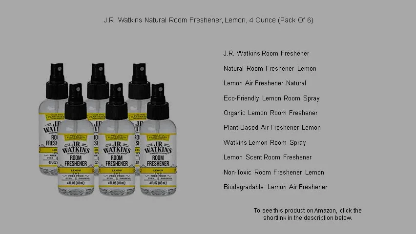 J.R. Watkins Natural Room Freshener, Lemon, 4 Ounce (Pack Of 6) on Vimeo