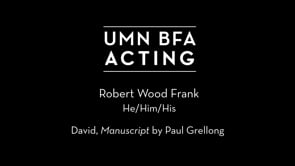 Robert Wood Frank - David, Manuscript by Paul Grellong