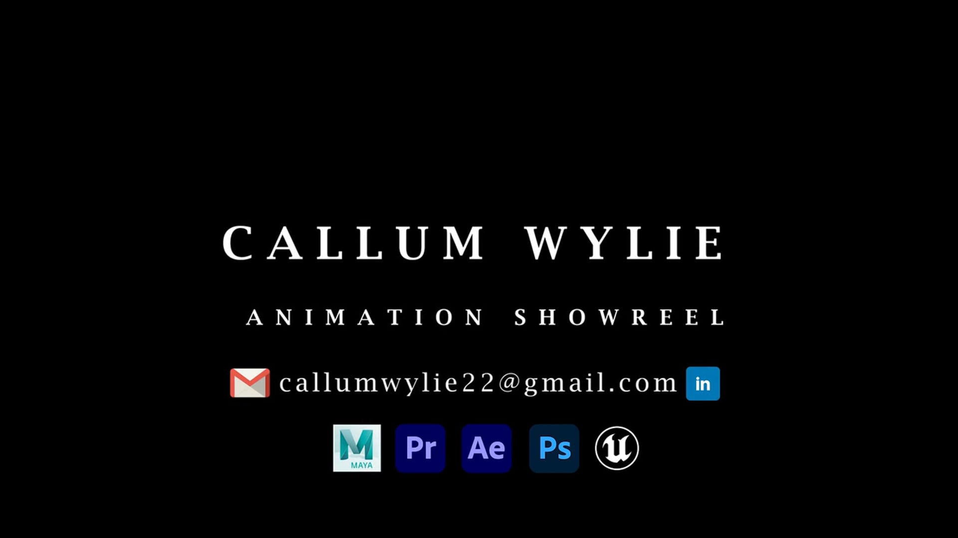 Callum Wylie - Animation Showreel April 2024