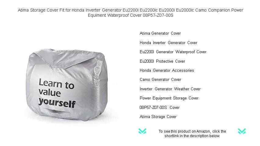 Waterproof Generator Cover For Honda EU2000i / EU2200i – Silver Oxford Cloth