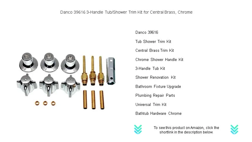 Danco 39616 3 Handle Tub Shower Trim Kit For Central Brass Chrome On Vimeo