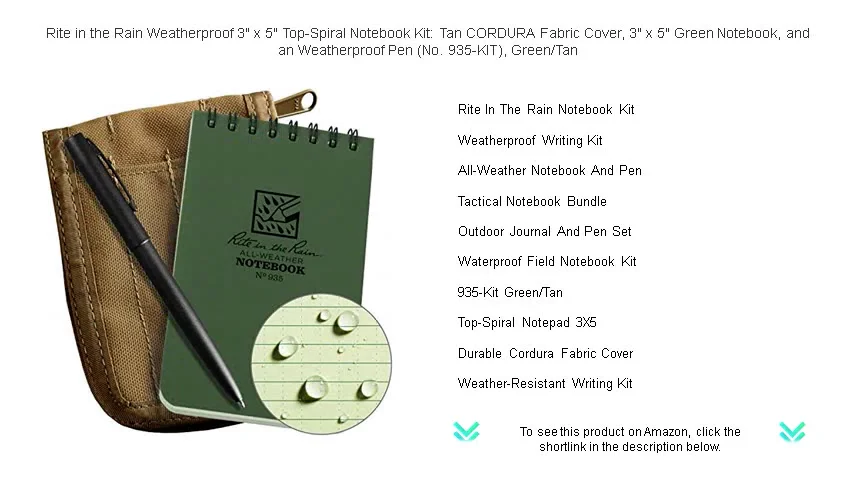 Rite In The Rain Top Spiral Notebook, 3 X 5, No. DC935T