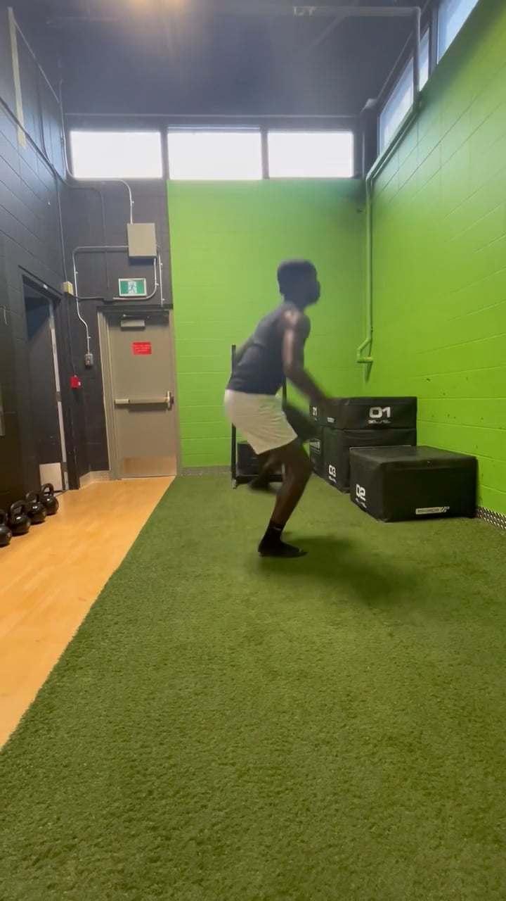 Watch nygiel isaac augustin's split squats to single-leg hop: Approved