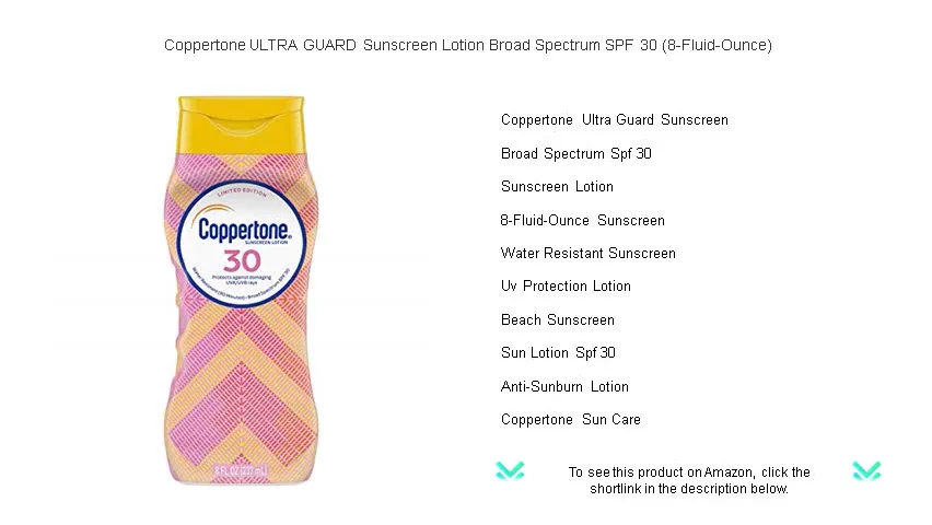 Coppertone ULTRA GUARD Sunscreen Lotion Broad Spectrum SPF 30 (8-Fluid ...