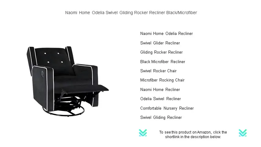 Naomi Home Odelia Swivel Gliding Rocker Recliner Black/Microfiber on Vimeo