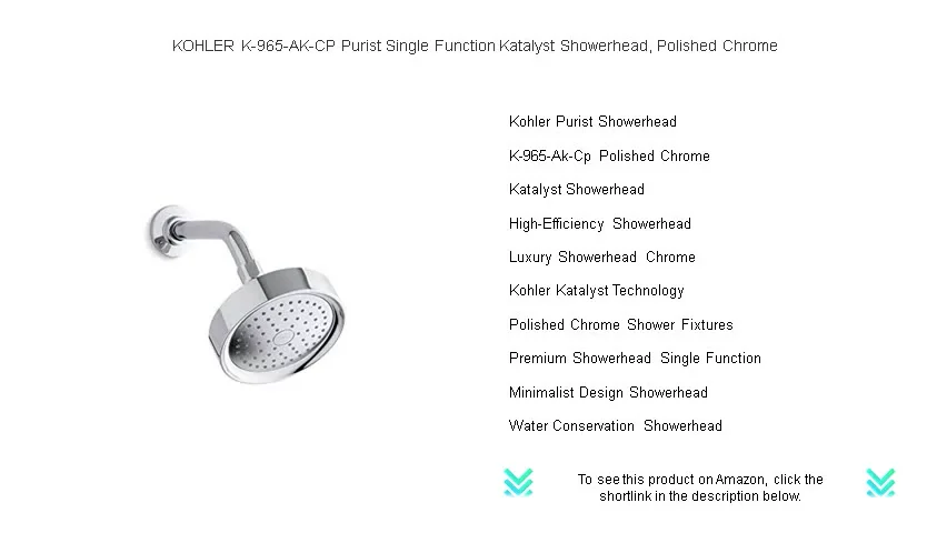 KOHLER K-965-AK-CP Purist Single Function Katalyst Showerhead, Polished ...