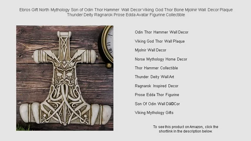 Ebros Gift North Mythology Son of Odin Thor Hammer Wall Decor Viking ...