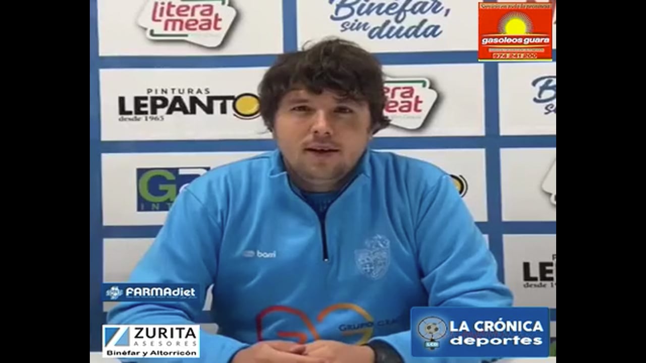 LA PREVIA / CD Cuarte - CD Binéfar / LUIS ARCAS (Entrenador Binéfar) Jor. 28 / Tercera Rfef