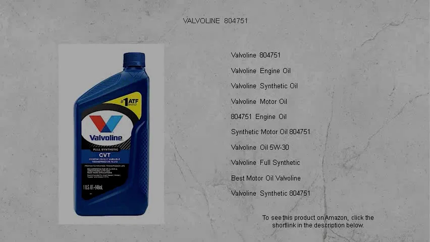 VALVOLINE 804751 on Vimeo