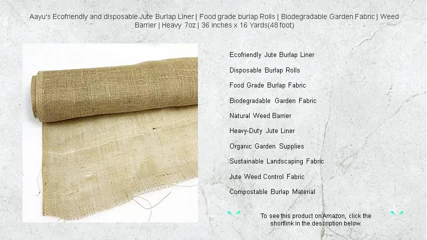 Aayu's Ecofriendly and disposable Jute Burlap Liner | Food grade burlap ...