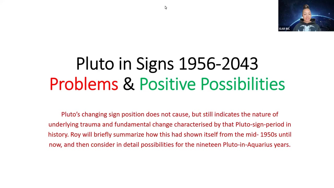 Pluto in Signs 1956-2043- Problems and Positive Possibilities - Roy Gillett 2024-04-07