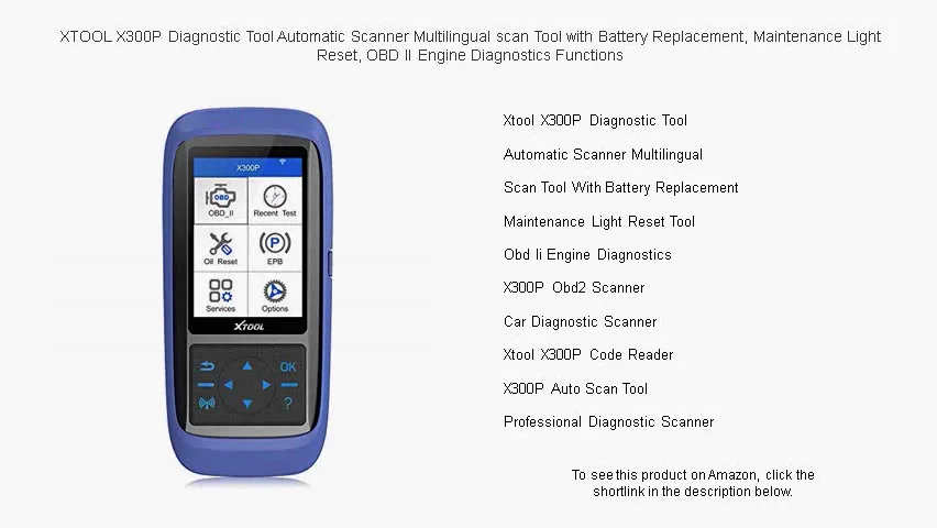 XTOOL X300P Diagnostic Tool Automatic Scanner Multilingual scan Tool ...