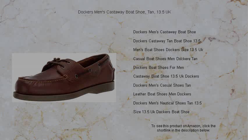 Dockers Men's Castaway Boat Shoe, Tan, 13.5 UK on Vimeo
