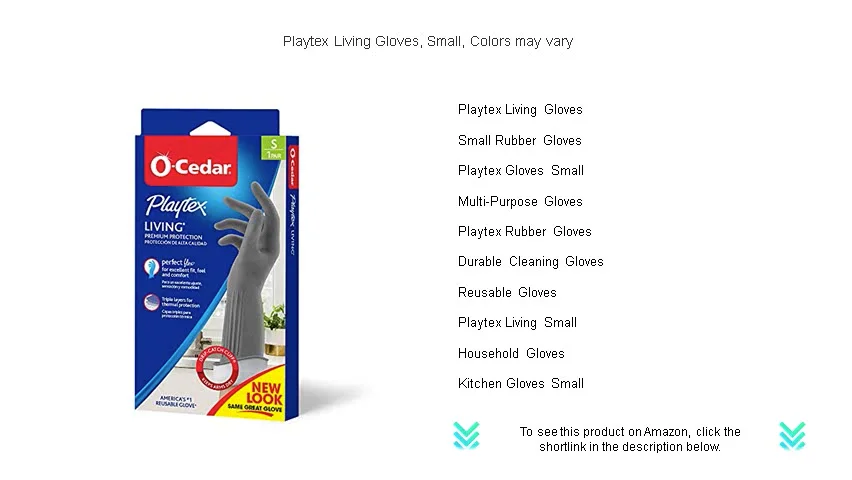 Playtex Living Gloves, Small, Colors may vary on Vimeo