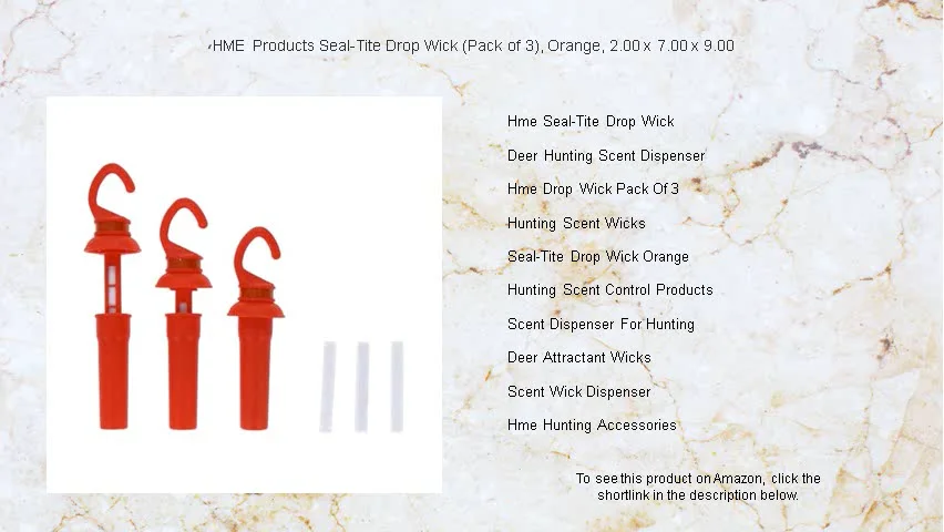 HME Products Seal-Tite Drop Wick (Pack of 3), Orange, 2.00 x 7.00 x 9. ...