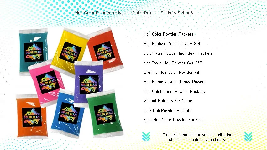 Holi Color Powder Individual Color Powder Packets Set of 8 on Vimeo