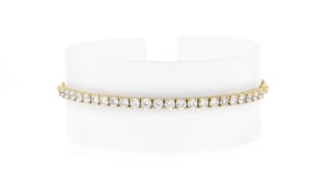 2.00 ct. t.w. Lab-Grown Diamond Bolo Bracelet in 18kt Gold Over Sterling
