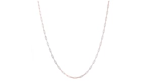 14kt Rose Gold Paper Clip Link Necklace