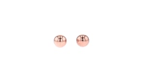 3mm 14kt Rose Gold Ball Stud Earrings