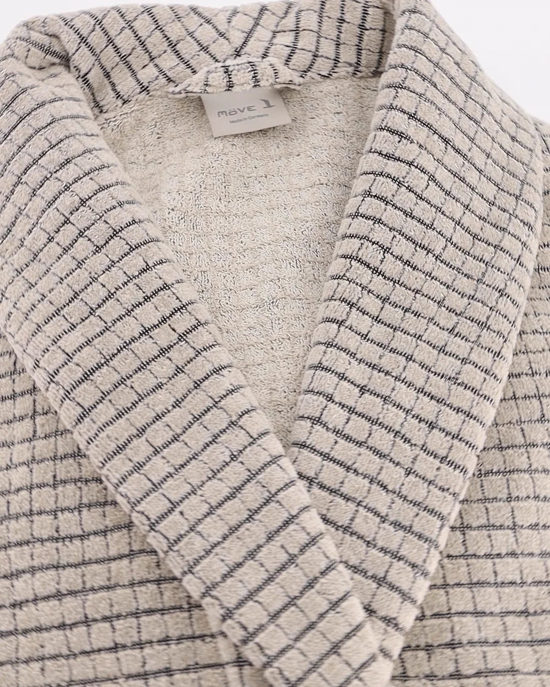 Möve Bademäntel unisex Schalkragen Eden - Farbe: nature/black