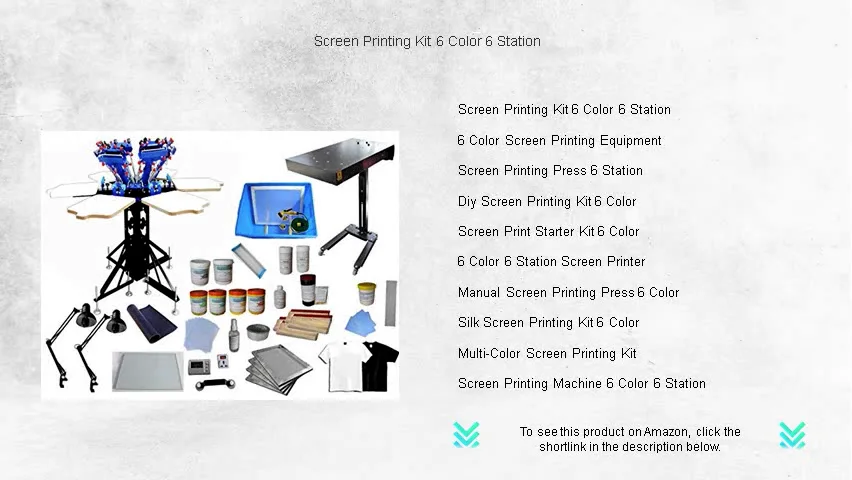 Screen Printing Kit 6 Color 6 Station on Vimeo