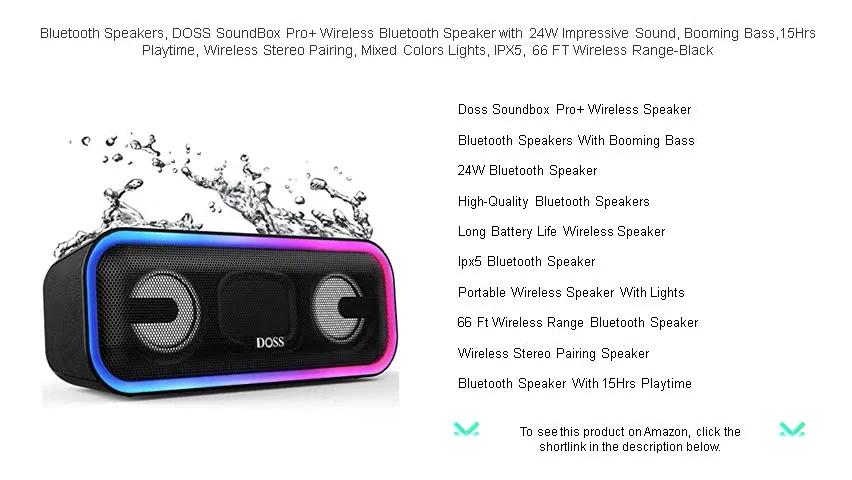 Bluetooth Speakers, DOSS SoundBox Pro+ Wireless Bluetooth Speaker with ...