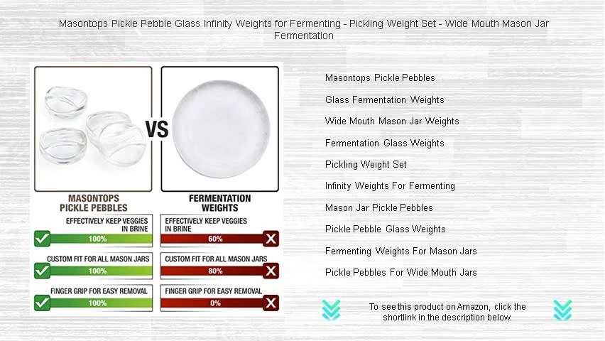 Masontops Pickle Pebble Glass Infinity Weights for Fermenting ...