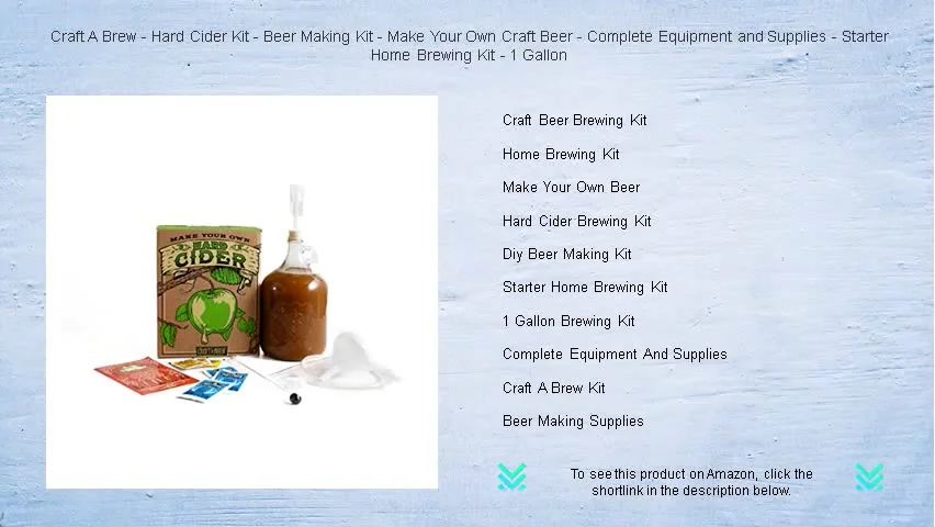 Craft A Brew - Hard Cider Kit - Beer Making Kit - Make Your Own Craft ...