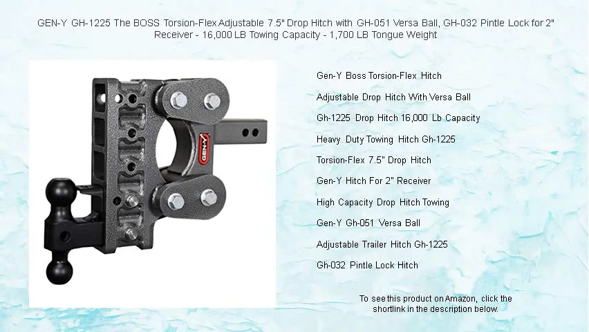 GEN-Y GH-1225 The BOSS Torsion-Flex Adjustable 7.5