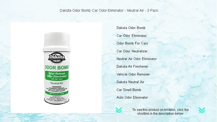 Dakota Odor Bomb Car Odor Eliminator - Neutral Air - 3 Pack on Vimeo