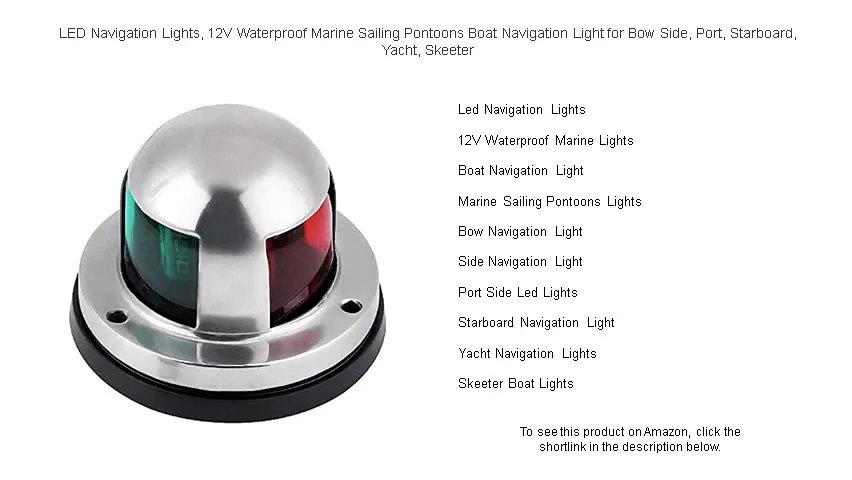 LED Navigation Lights, 12V Waterproof Marine Sailing Pontoons Boat ...