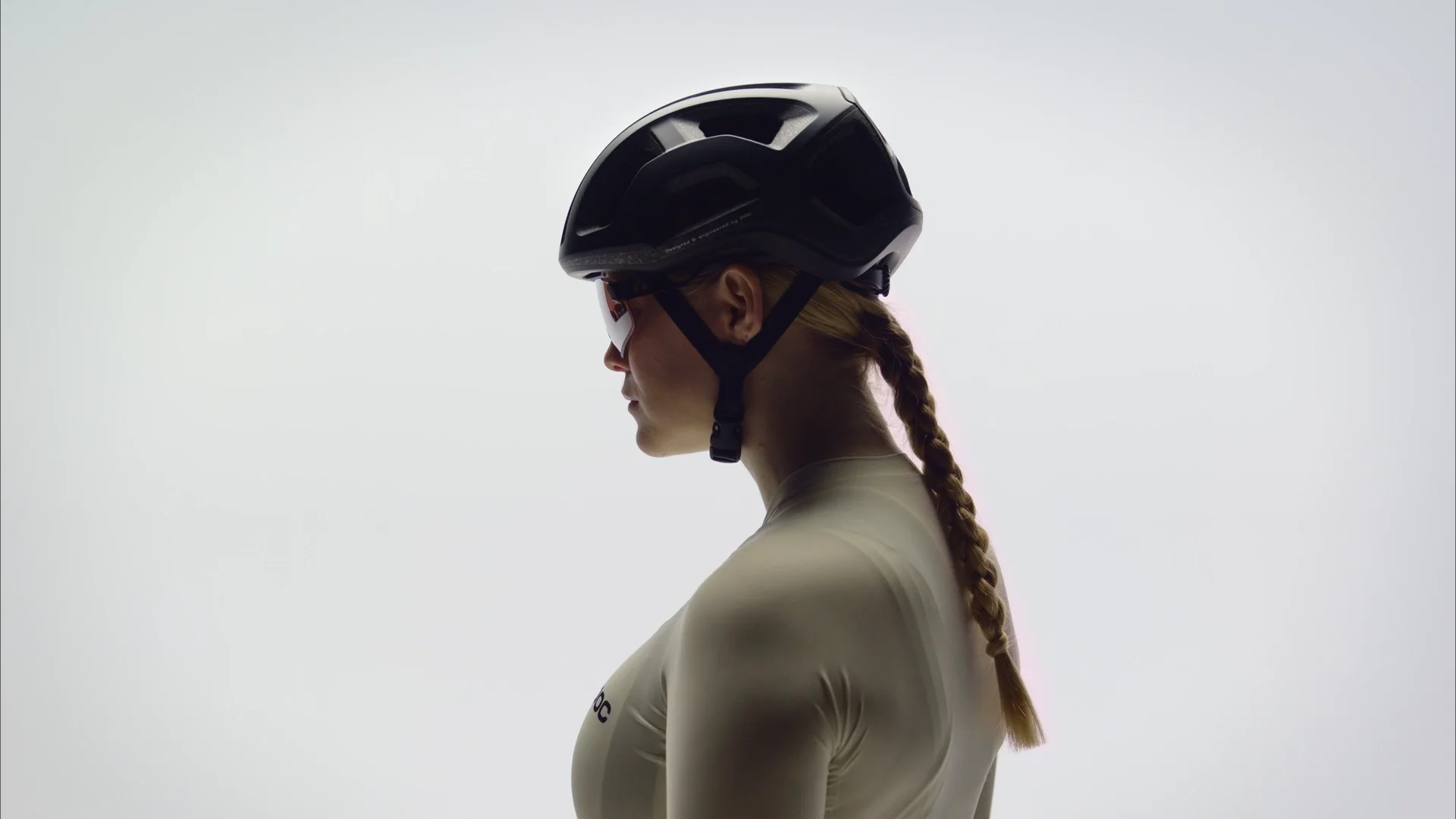 Elicit Toric in Okenite Off-White | Frameless Cycling Sunglasses