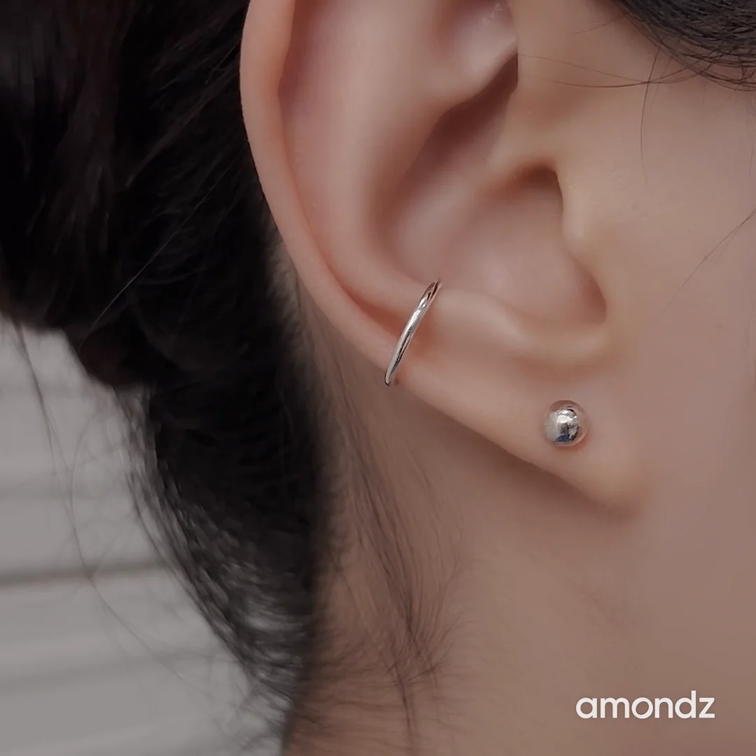 シルバー ベーシック イヤカーフ / Silver Basic Ear Cuff