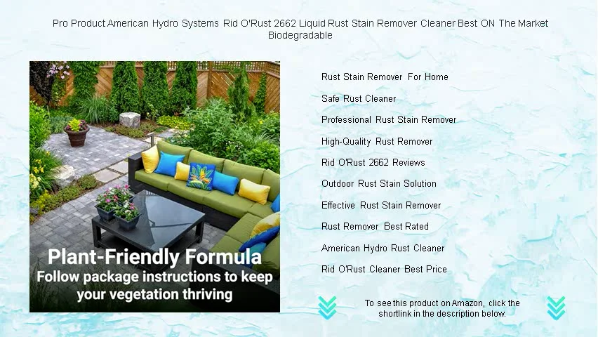 Pro Product American Hydro Systems Rid O'Rust 2662 Liquid Rust Stain ...