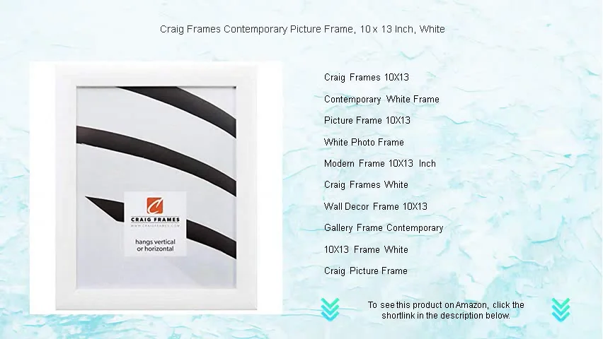 Craig Frames Contemporary Picture Frame, 10 x 13 Inch, White on Vimeo