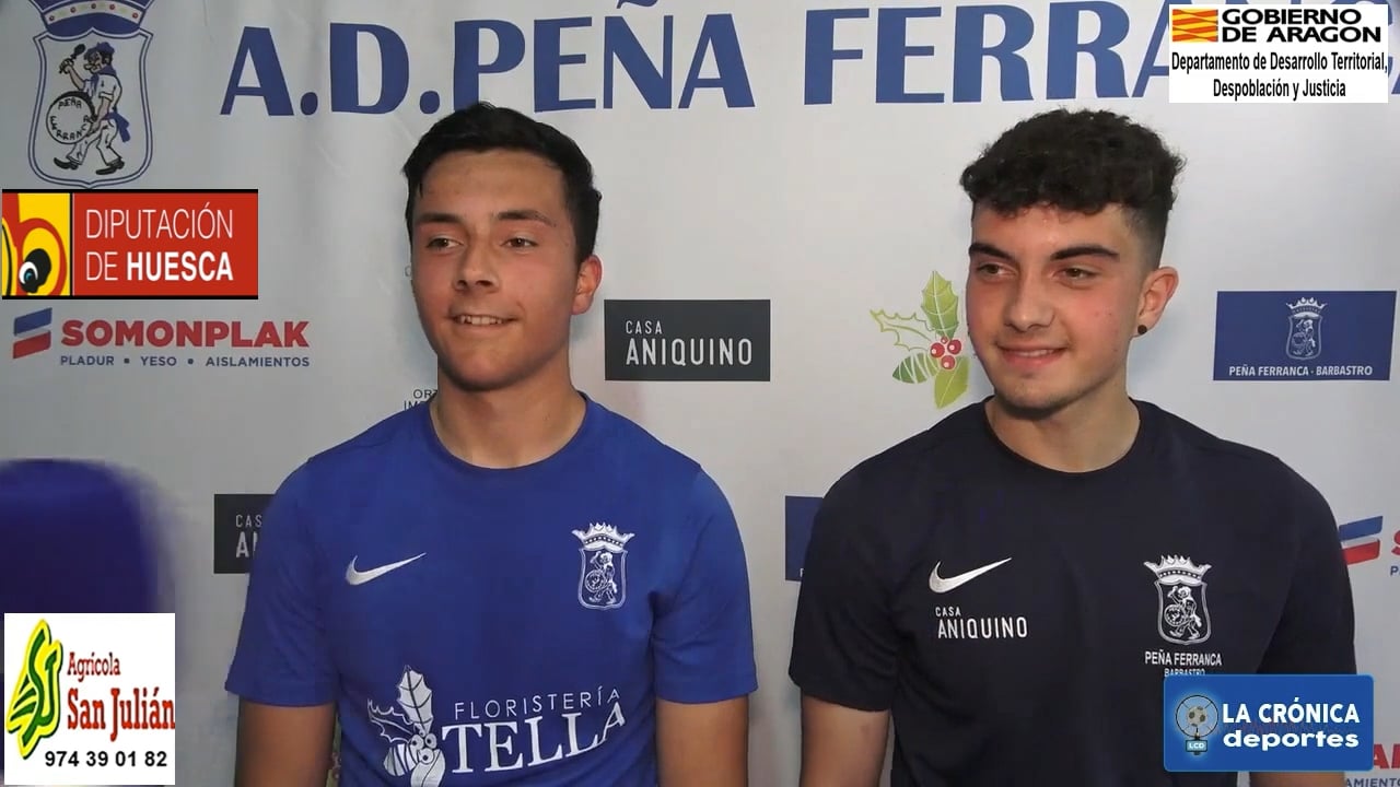 LUCAS Y HUGO FERNÁNDEZ (Jugadores Ferranca) Peña Ferranca Tella 5-1 Peñas Sariñena / Jor. 27 / Primera Regional Gr 2