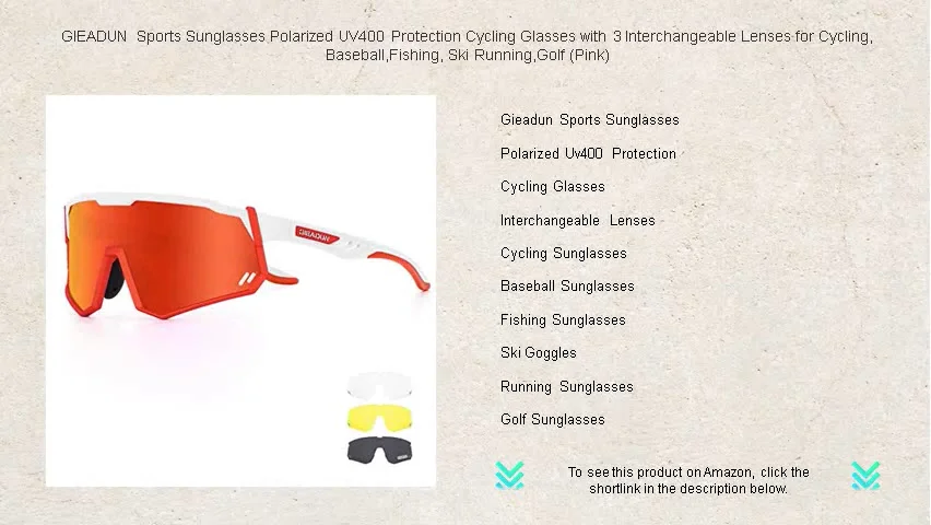 GIEADUN Sports Sunglasses Polarized UV400 Protection Cycling