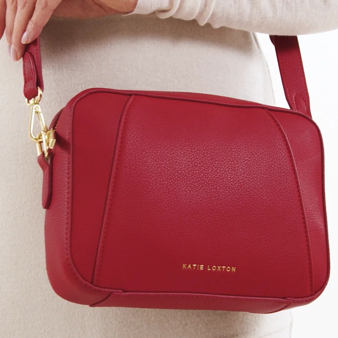 Hana Garnet Red Crossbody Bag | Vegan Leather