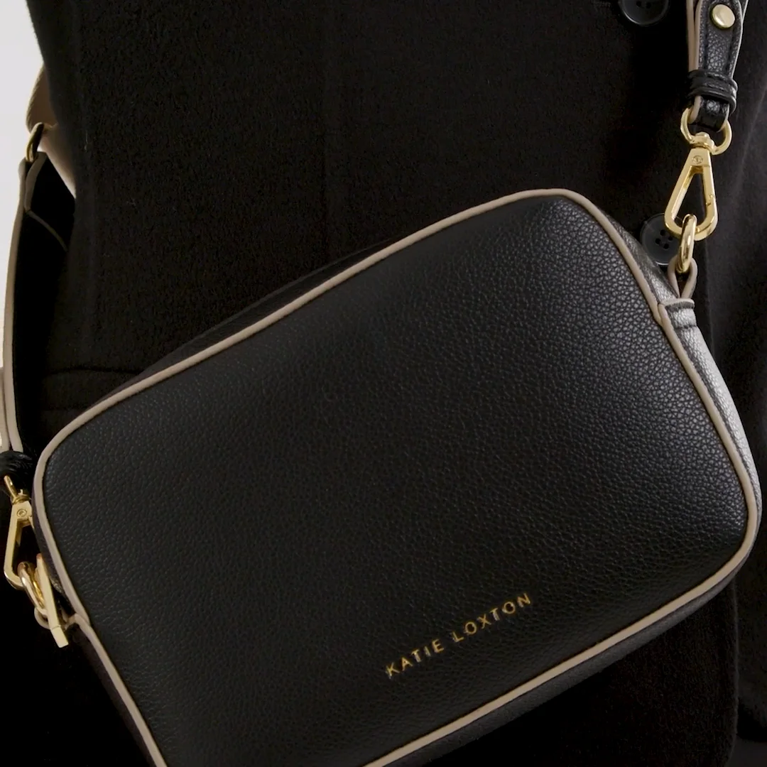 【大人気】Unitude★ Cube Mini Crossbody Bag 送関無料 Mini Cube Crossbody Bag in Retro Black Elegance Meets