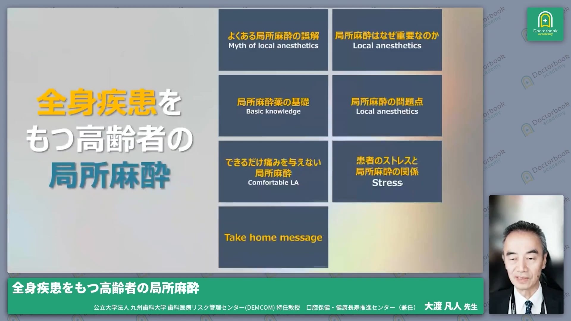 麻酔・全身管理 | Doctorbook academy (ドクターブックアカデミー)